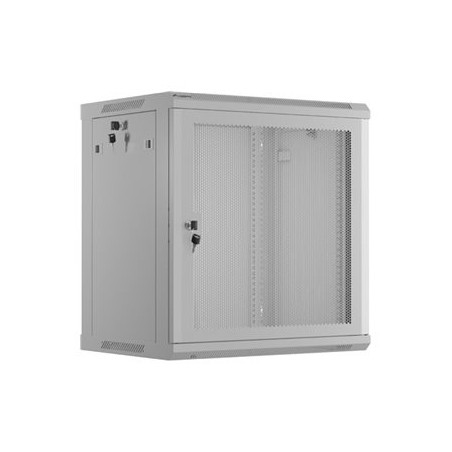 LANBERG Wall mount cabinet 19inch 12U 600x450 mesh doora grey flat pack