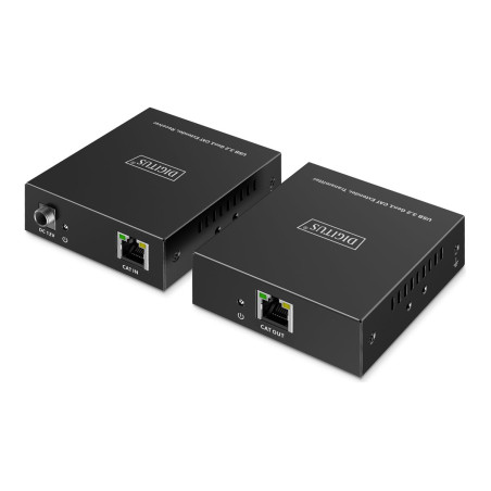DIGITUS USB Extender USB 3.2 Gen1 100m 3x USB-A & 1x USB-C for use with CAT cable