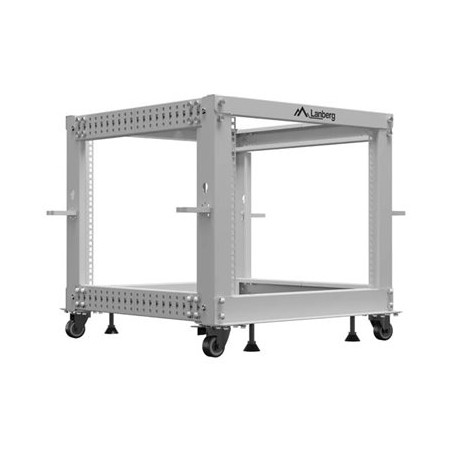 Lanberg Open Rack 19" 9U, adjustable | OR01-6109-S | 65.7 x 60 x 57.7 cm | Gray