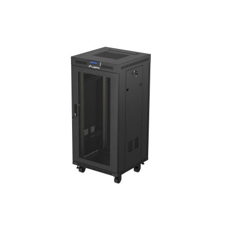 LANBERG Rack Cabinet 19inch Free-Standing 24U/600X600 FLAT PACK With Mesh Door LCD black V2