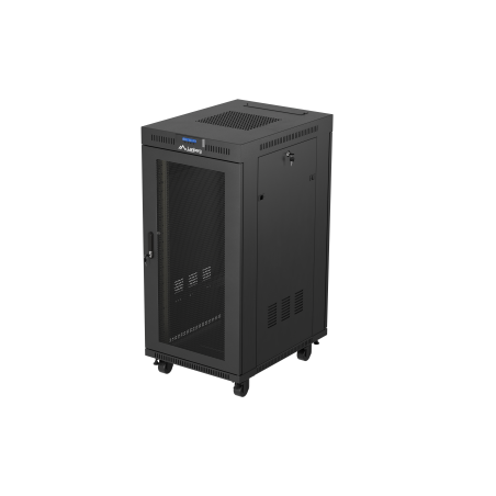 LANBERG Rack Cabinet 19inch Free-Standing 24U/600X800 FLAT PACK With Mesh Door LCD black V2