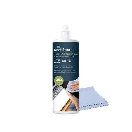 CLEANING LIQUID SCREEN 250ML/WITH CLOTH MR721 MEDIARANGE
