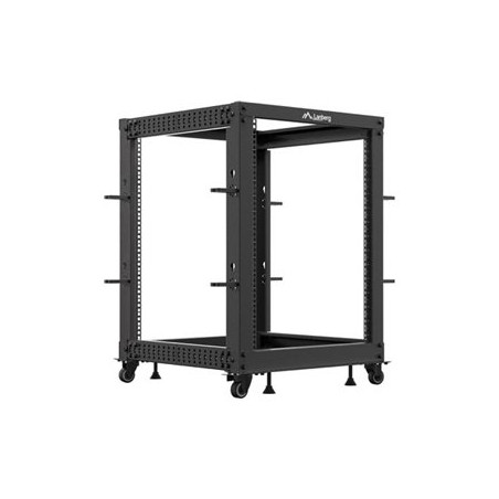 LANBERG Open rack 19inch 15U 600x600-1100 adjustable black