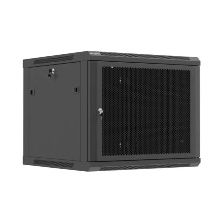 LANBERG Rack cabinet 19in wall-mount 9U/600X600 flat pack with perforated door black