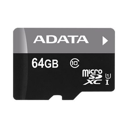 MEMORY MICRO SDXC 64GB CLASS10/W/A AUSDX64GUICL10A1-RA1 ADATA