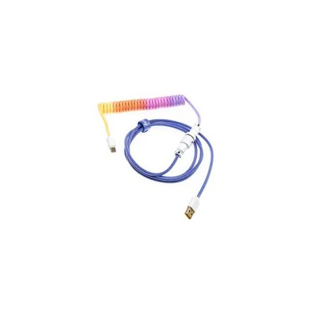 Ducky Premicord Afterglow Coiled Cable, USB Typ C auf Typ A - 1,8m