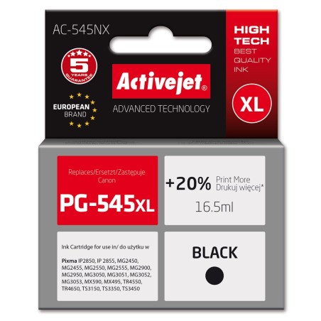 Activejet AC-545NX Ink (replacement for Canon PG-545XL; Supreme; 16.5ml; Black)