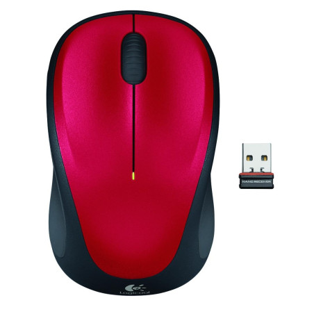 MOUSE USB OPTICAL WRL M235/RED 910-002496 LOGITECH