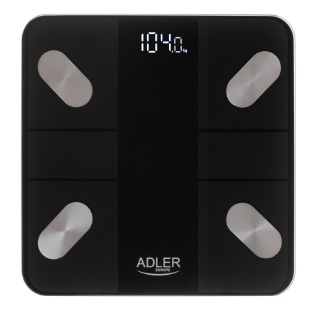 Adler | Smart Bathroom Scale | AD 8186b | Maximum weight (capacity) 180 kg | Accuracy 100 g | Body Mass Index (BMI) measuring | Black