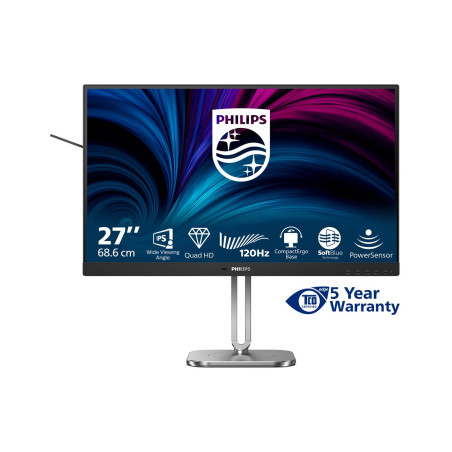 PHILIPS 27B2N4500/00 27inch 2560x1440 120Hz IPS Flat H/A 150 MM TUV EyeSafe USB HUB SPEAKERS Power/Light sensor DP 2xHDMI 350cd/m2