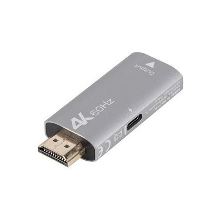 LANBERG Adapter HDMI M -> Displayport F 4k Silver