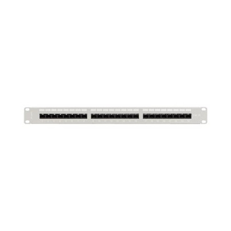LANBERG Patch panel 24 port 1U 19inch cat.5e UTP with cable organizer black