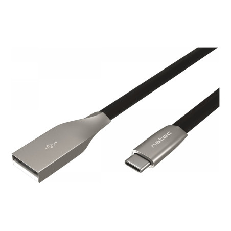 NATEC Cable USB-C/A 2.0 1m prati 1m black metal