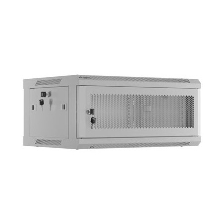 LANBERG Rack cabinet 19inch wall-mount 4U 600x450 perforated door grey flat pack