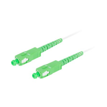 LANBERG fiber optic patchcord SM SC/APC-SC/APC simplex 10m LSZH g657b3 3.0mm white