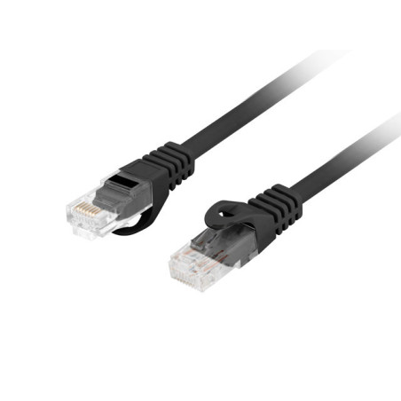 LANBERG Patchcord cat.6 UTP LSZH CU 0.5m black Fluke passed