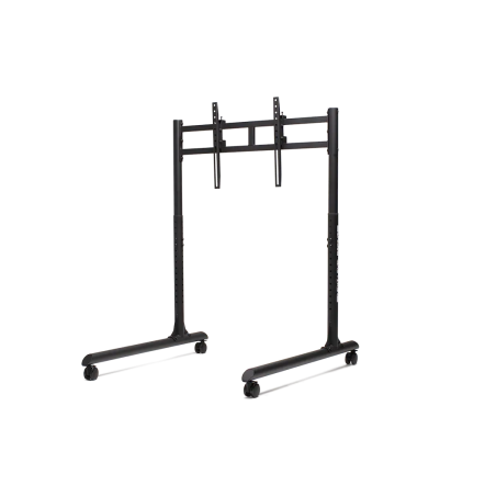 Next Level Racing Floor stand | Round Tube Freestanding Single Monitor Stand | Up to 65 " | Height adjustment, Tilt | Maximum weight (capacity) 50 kg | Black