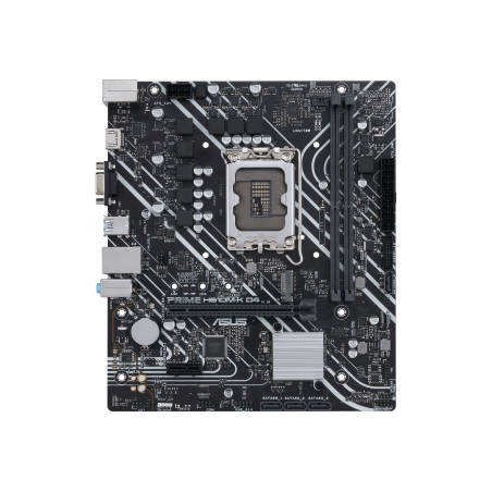 Asus | PRIME H610M-K D4 | Processor family Intel | Processor socket  LGA1700 | DDR4 DIMM | Memory slots 2 | Supported hard disk drive interfaces SATA, M.2 | Number of SATA connectors 4 | Chipset Intel H610 | mATX