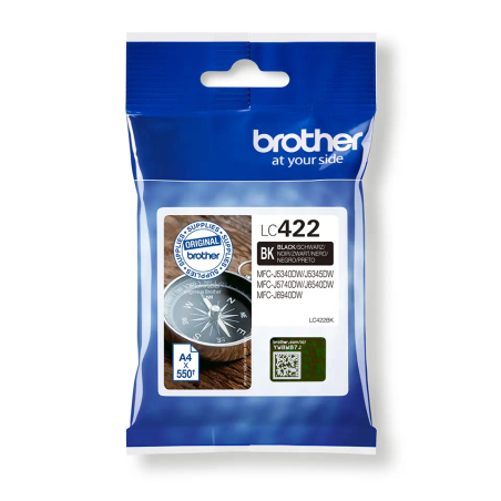 BROTHER LC422BK Ink Cartridge For BH19M/B Compatible with MFC-J5340DW MFC-J5740DW MFC-J6540DW MFC-J6940DW 550 pages