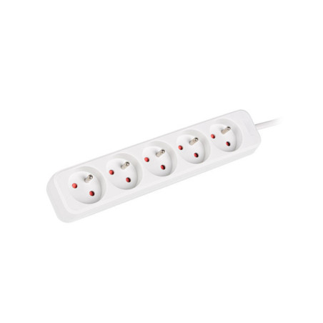 LANBERG PS0-05E-0150-W 1.5M White 5X 230V Lanter EXTENSION PL. CABLE FROM FULL COPPER
