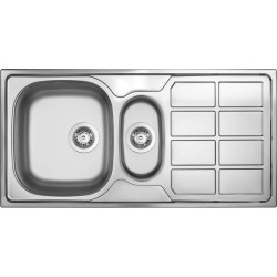 1.5-bowl steel sink with...