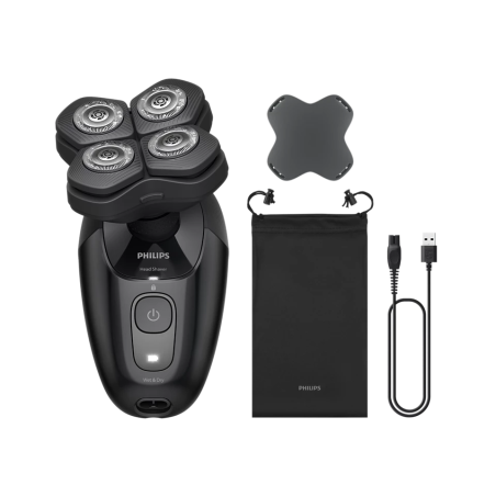 Philips Head Shaver | Pro 5000 Series HS5980/15 | Operating time (max) 60 min | Wet & Dry | Lithium | Deep Black