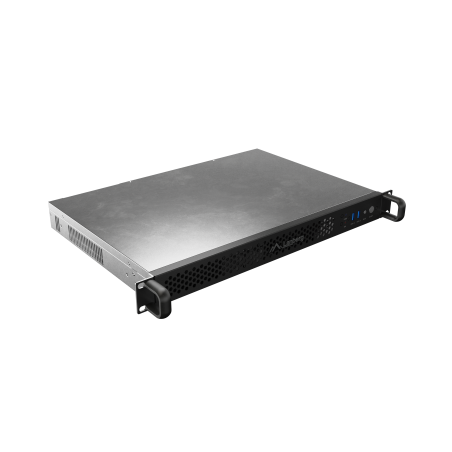 Lanberg Rackmount server chassis ITX 300/10 19"/1U | SC01-3001-10B | Black