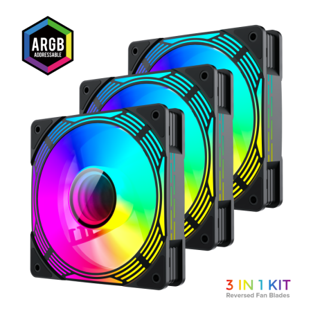 Gamemax Case Fan | KF300R BK | Black