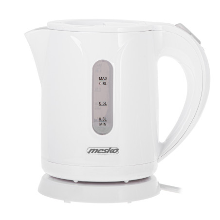 Mesko | Kettle | MS 1376 | Electric | 850 W | 0.8 L | Plastic | 360° rotational base | White