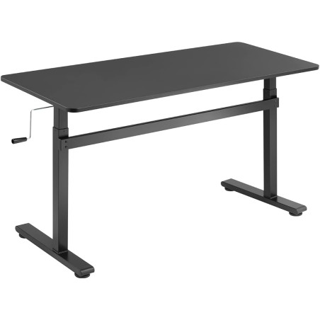 Manually adjustable sit-stand desk EO0027 | Ergonomic | Height adjustment 70-117 cm | Maximum load weight 40 kg | Black