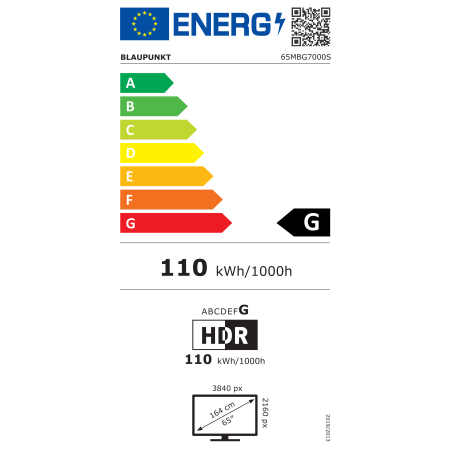 Blaupunkt Mini LED TV | 65MBG7000S | 65 | Smart TV | Google TV | Black