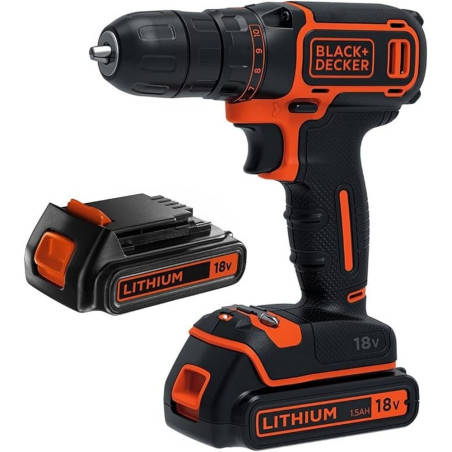 BLACK & DECKER Cordless Drill | BDCDC18B-QW | 18 V | 2x1.5 Ah | Li-Ion