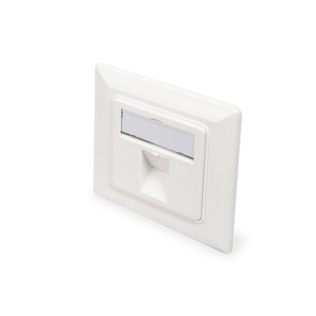 Digitus | Wallplate for Keystone Modules, German type, middle plate 50x50 mm, frame 80x80 mm | DN-93811