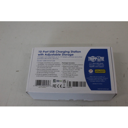 SALE OUT. | Tripp Lite | 10 Port USB Charging Station with Adjustable Storage | U280-010-ST-CEE | UNPACKED, SCRATCHED