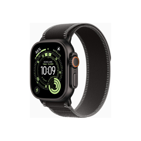 Apple Watch Ultra 3 GPS + Cellular 49mm Black Titanium Case with Black/Charcoal Trail Loop - S/M | Apple