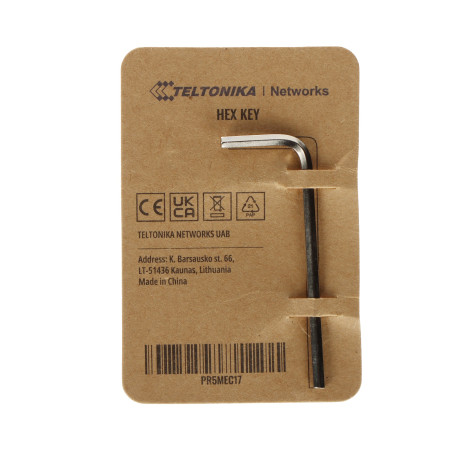 Teltonika Hex Key 19 x 53 x 2.5 mm Nickel Angled, Silver | PR5MEC17