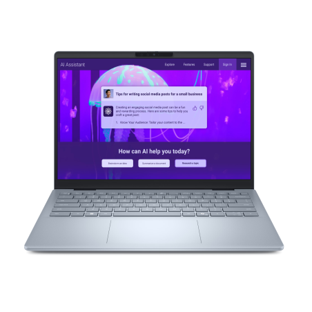 Dell Plus 14 DB1425 | Ice Blue | 14 " | 2.5K | 2560 x 1600 pixels | Intel Core Ultra 9 | 288V | 32 GB | LPDDR5X | Solid-state drive capacity 1000 GB | Intel Arc Graphics | Windows 11 Home | 802.11be | Keyboard language English | Keyboard backlit | Warranty 36 month(s) | Battery warranty 12 month(s)