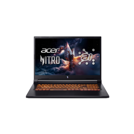 Acer | Nitro V 17 AI ANV17-41-R27Z | Obsidian Black | 17.3 " | IPS | QHD | 2560 x 1440 pixels | AMD Ryzen 7 | 260 | 32 GB | DDR5 | Solid-state drive capacity 1000 GB | NVIDIA GeForce RTX 5060 | GDDR7 | 8 GB | Windows 11 Home | 802.11ax | Bluetooth version 5.3 | Keyboard language US international | Keyboard backlit | Warranty 24 month(s)