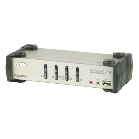 Aten | 4-Port PS/2-USB VGA/Audio KVMP Switch with OSD | CS1734B