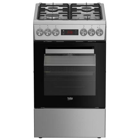 BEKO Cooker | FSM52321DXDT | Hob type Gas | Oven type Electric | Stainless Steel | Width 50 cm | Depth 60 cm | Grilling | Energy efficiency class A | 60 L