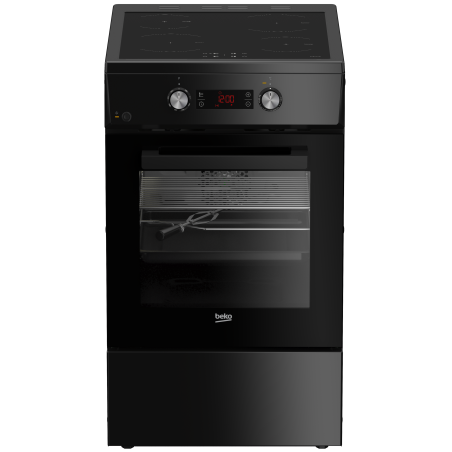 BEKO Cooker | FSM59305BDT | Hob type Induction | Oven type Electric | Black | Width 50 cm | Depth 60 cm | Grilling | Energy efficiency class A | 60 L