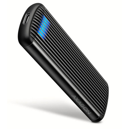 AXAGON USB-C 10Gbps M.2 NVMe SSD Enclosure, Screwless, RIBBED Aluminum | EEM2-SC