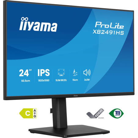 iiyama ProLite XB2491HS-B1 computer monitor 60.5 cm (23.8") 1920 x 1080 pixels Full HD LCD Black