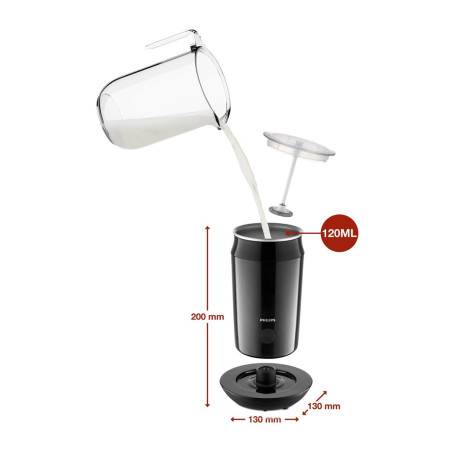 Philips CA6500/63 Milk Twister Milk Frother Black