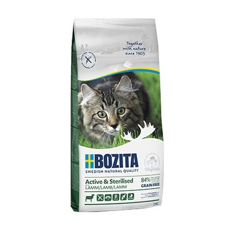 BOZITA Active & Sterilised Grain Free Lamb - dry food for cats - 2 kg
