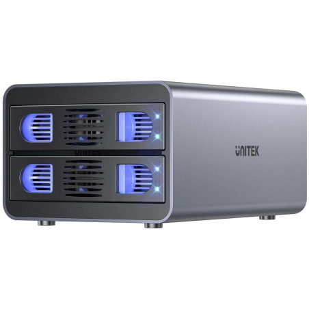 Unitek RAID Enclosure for SATA Drive 2.5''/3.5'' 4 Modes 40TB USB C 10Gb/s