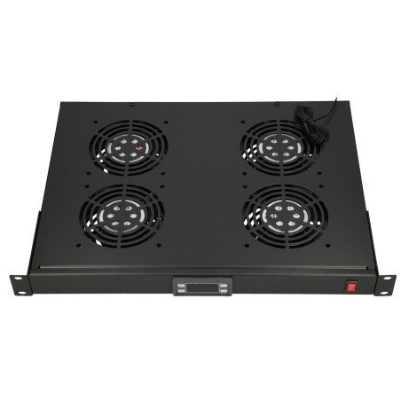 Extralink Fan panel 19", 4 fans, for rack cabinets, with thermostat