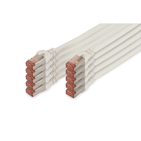 Digitus CAT 6 S/FTP patch cable, 10 pieces