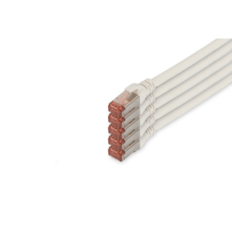 Digitus CAT 6 S/FTP patch cable, 5 pieces