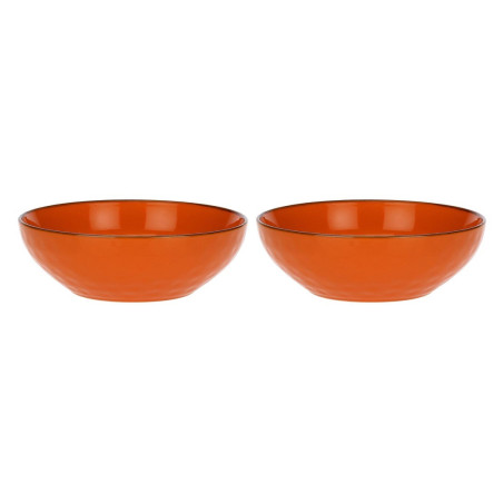 Set of 2 Concerto Arancione Salad Bowls - Orange, 26 cm
